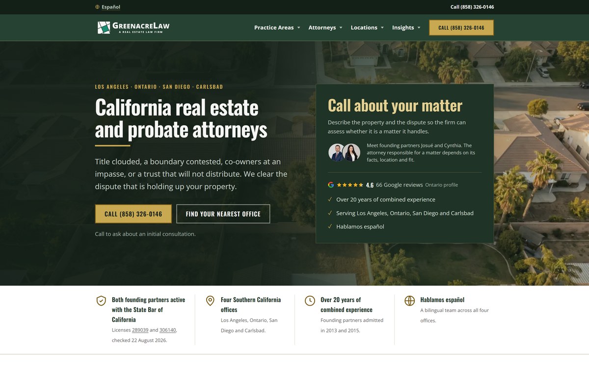 California law firm site build